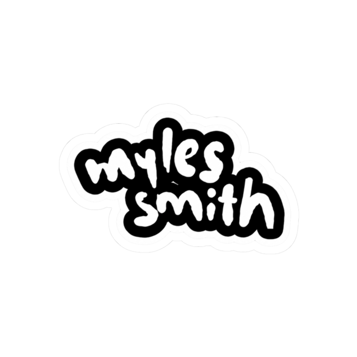 White Version Myles Smith Band Sticker - alternate angle 3, merchandise