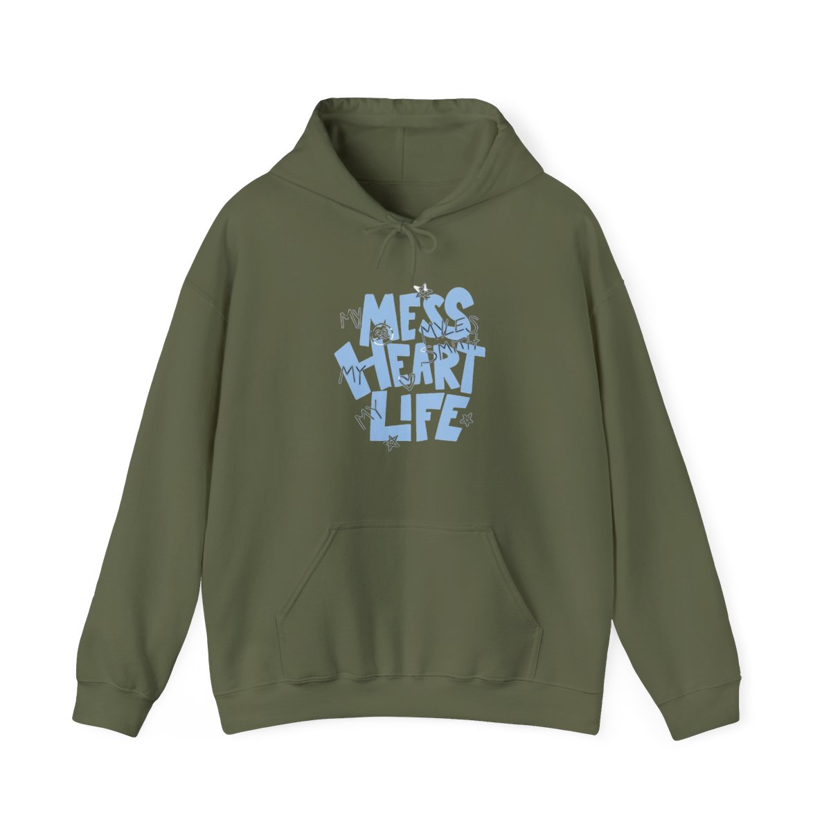 Myles Smith Merch Mess Heart Life Hooded Bagless Pullover Winter Fashion Sweatshirts Hooded Top - alternate angle 4, merchandise